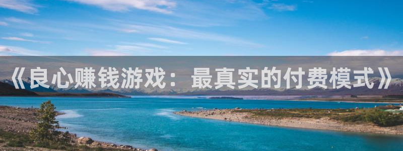 杏悦2平台登录：《良心赚钱游戏：最真实的付费模式》